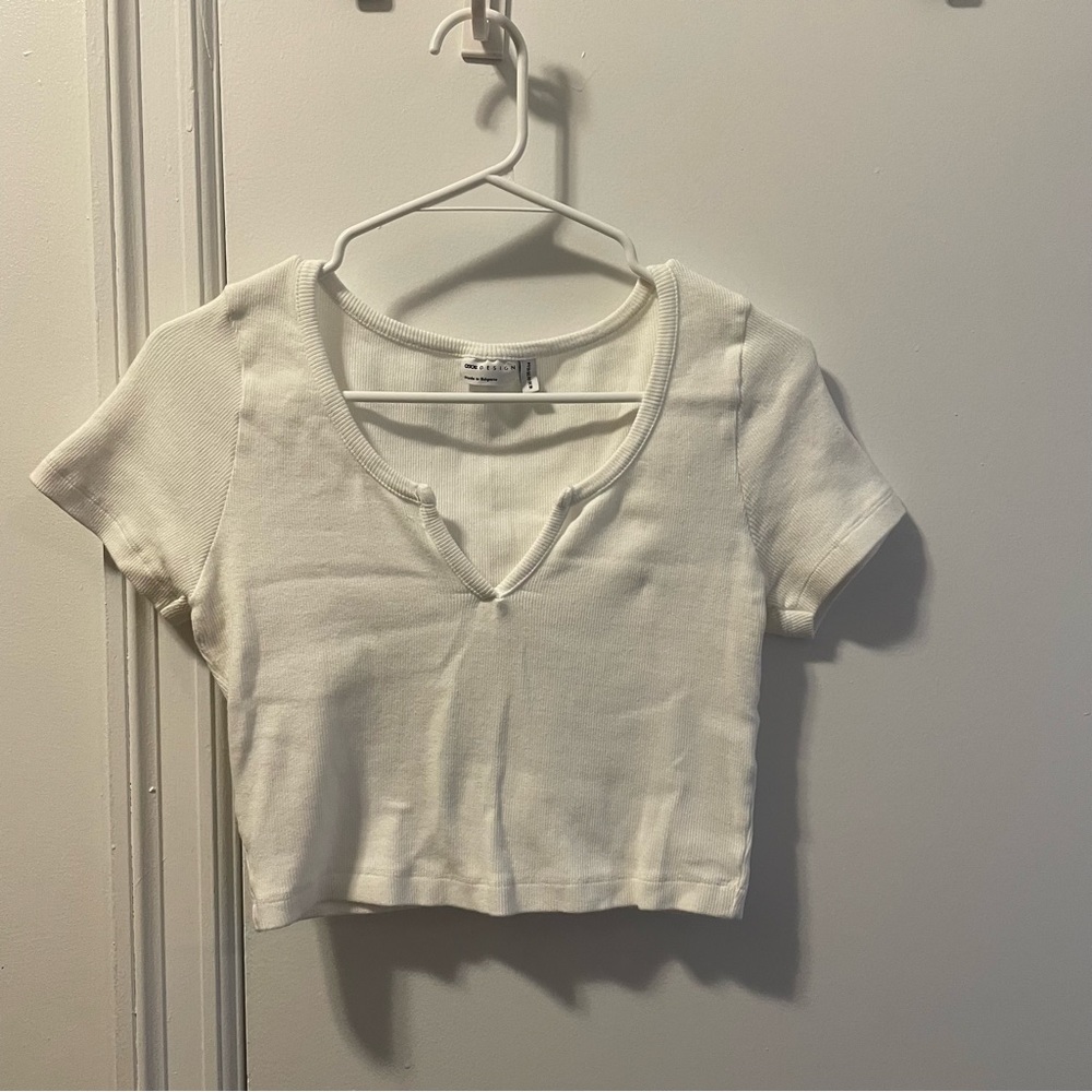 ASOS Cropped Ribbed Tee - Picture 2 of 4